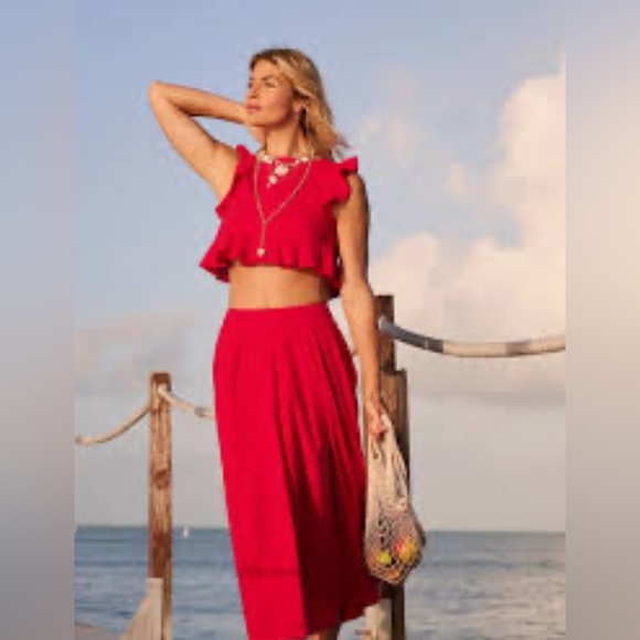 Altar'd State Red Maxi Skirt